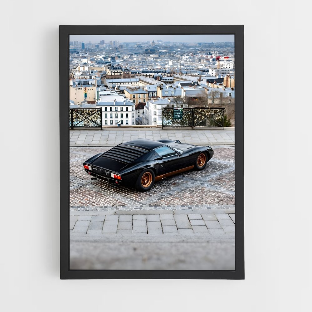 Poster Noir sur Brique – affiche Lamborghini (vue 2)